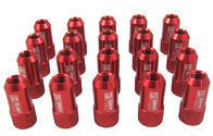 Kırmızı 40mm Alüminyum Yarış Diskli Lug Somunları Anahtarlı / Kilitli Honda için