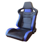 PVC ayarlanabilir mavi ve siyah yarış koltukları / tek kaymak spor araba koltuğu