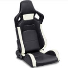 PVC ayarlanabilir beyaz ve siyah yarış koltukları / tek kaymak spor araba koltuğu