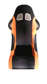Çin Suede Material Black And Orange Racing Seats , Cars Bucket Seats Double Slider Fabrika